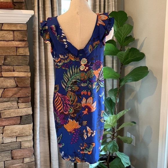 J Crew size 8 100% silk floral sleeveless dress - Picture 3 of 6